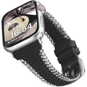 NEW Black/Chain Luxury Apple Watch Band